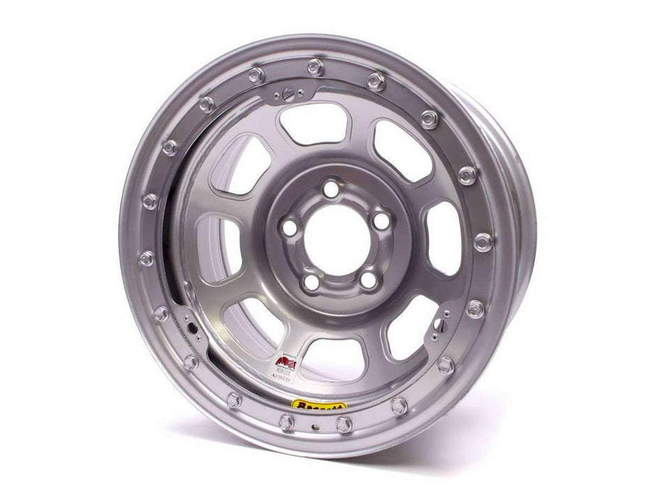 BASSETT 58D5475ISLK 15x8 IMCA B/Lock Wheel D-Hole Silver 5x5
