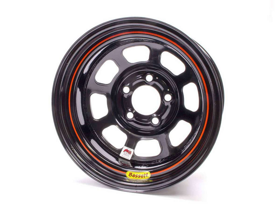 BASSETT 58DC3I 15x8 IMCA Wheel D-Hole Black 5x4.75