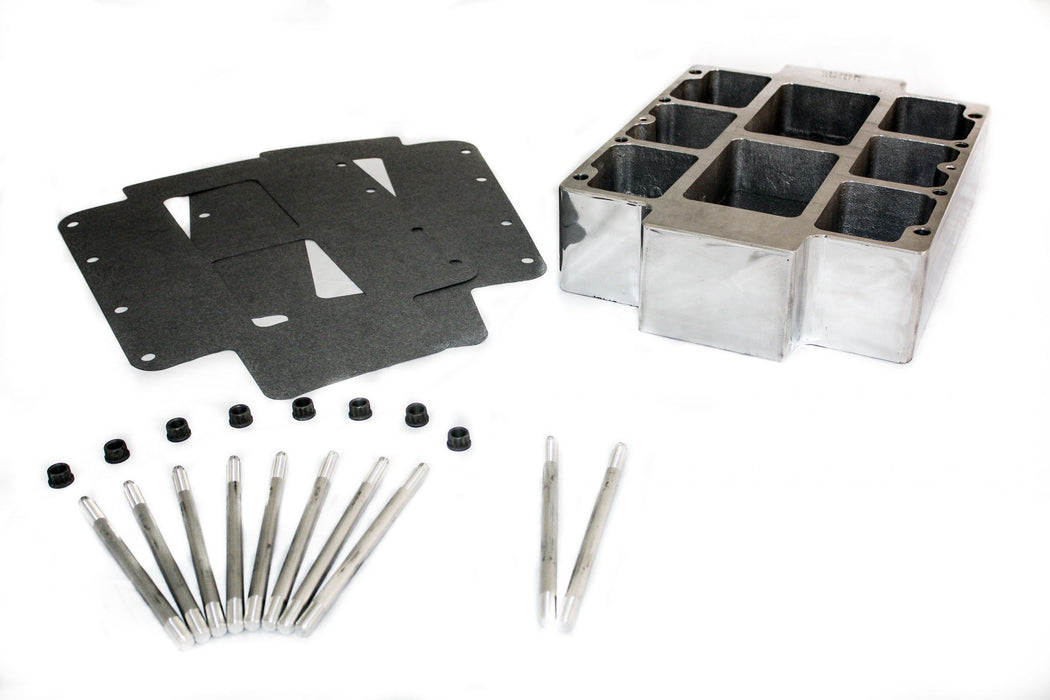 THE BLOWER SHOP 5024 Blower Manifold Spacer 4in - Polished