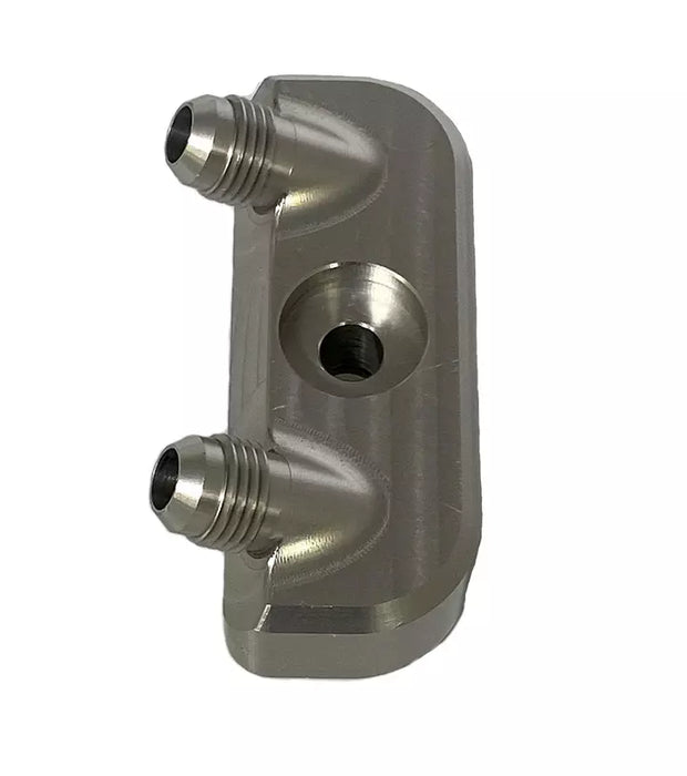 BOWLER PERFORMANCE TRANSMISSIONS 2410003 GM 6L80E Cooler Manifold Set Converts To -6 Black