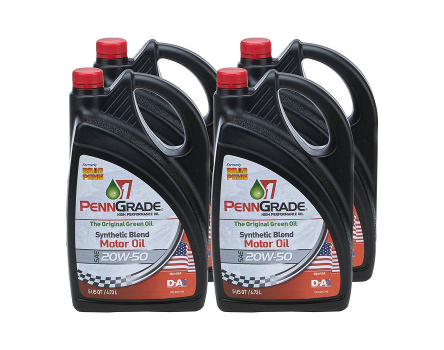 PENNGRADE MOTOR OIL 71190-4 20w50 Racing Oil Case 4 x 5 Quart Bottles