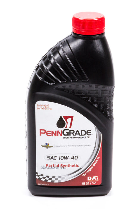 PENNGRADE MOTOR OIL 71446 10w40 Racing Oil 1 Qt Partial Synthetic
