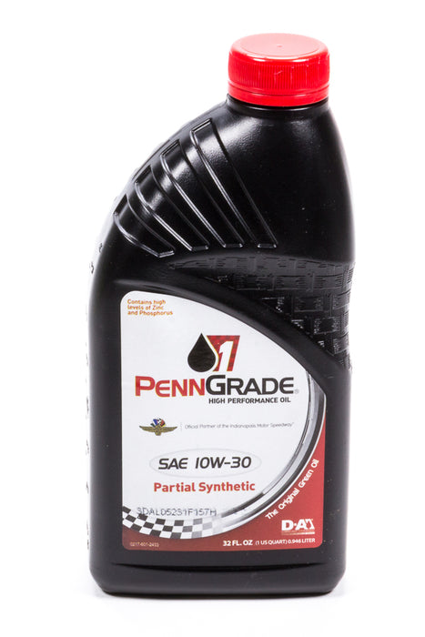 PENNGRADE MOTOR OIL 71506 10w30 Racing Oil 1 Qt Partial Synthetic