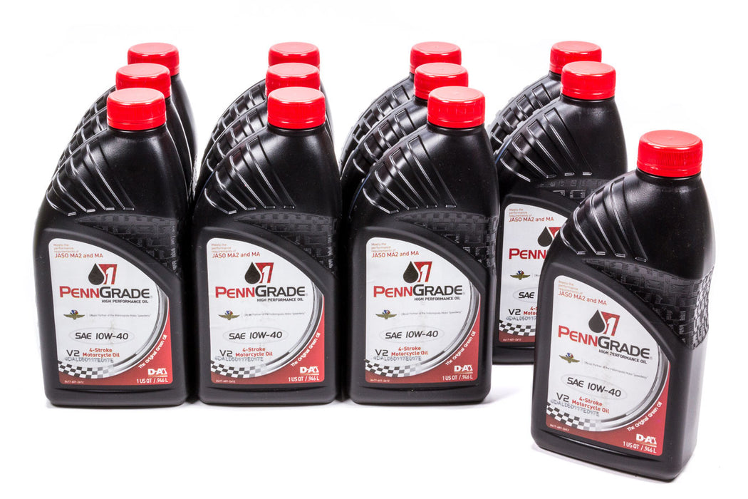 PENNGRADE MOTOR OIL 71566-12 10w40 Motorcycle Oil Cs/12-Qt