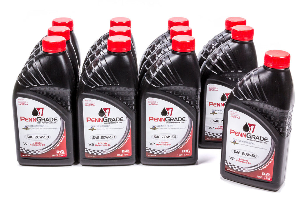 PENNGRADE MOTOR OIL 71576-12 20w50 Motorcycle Oil Cs/12-Qt