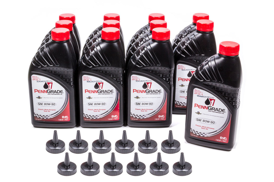 PENNGRADE MOTOR OIL 77296-12 80w90 Hypoid Gear Oil Case 12 x 1 Qt. GL-4