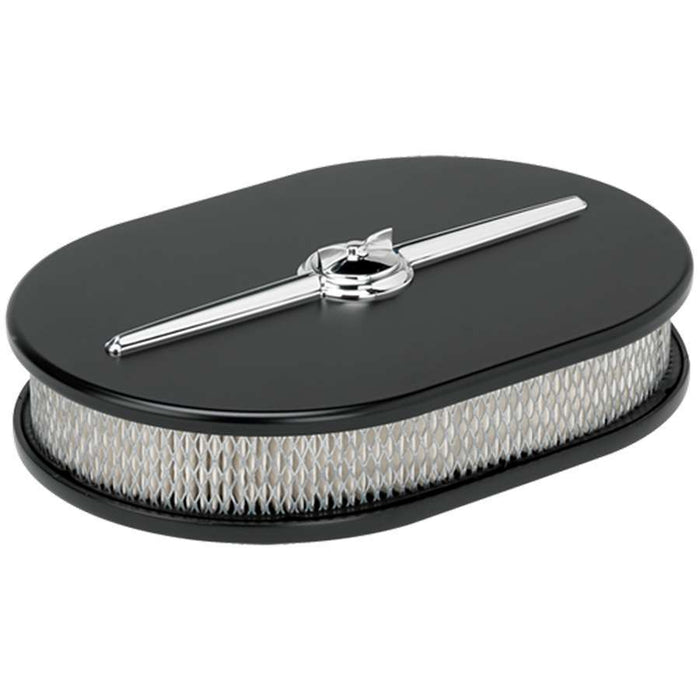 BILLET SPECIALTIES 15324 Oval Air Cleaner Small Streamline Black