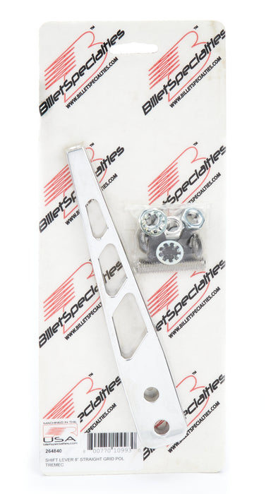 BILLET SPECIALTIES 264840 Shift Lever 8in Straight Grid Polished Tremec