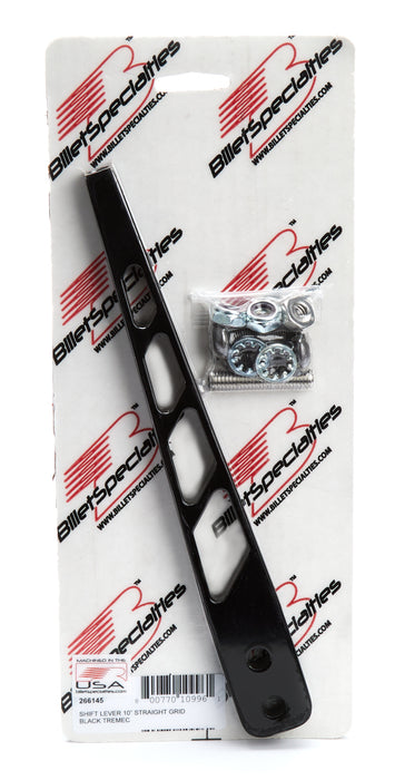 BILLET SPECIALTIES 266145 Shift Lever 10in Straigh t Grid Black Tremec
