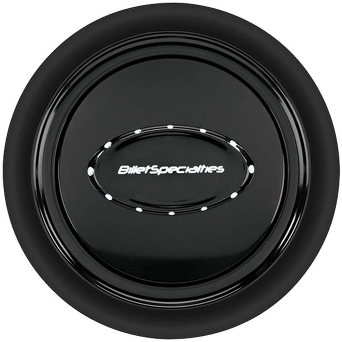 BILLET SPECIALTIES 32729 Horn Button Smooth Black Anodized