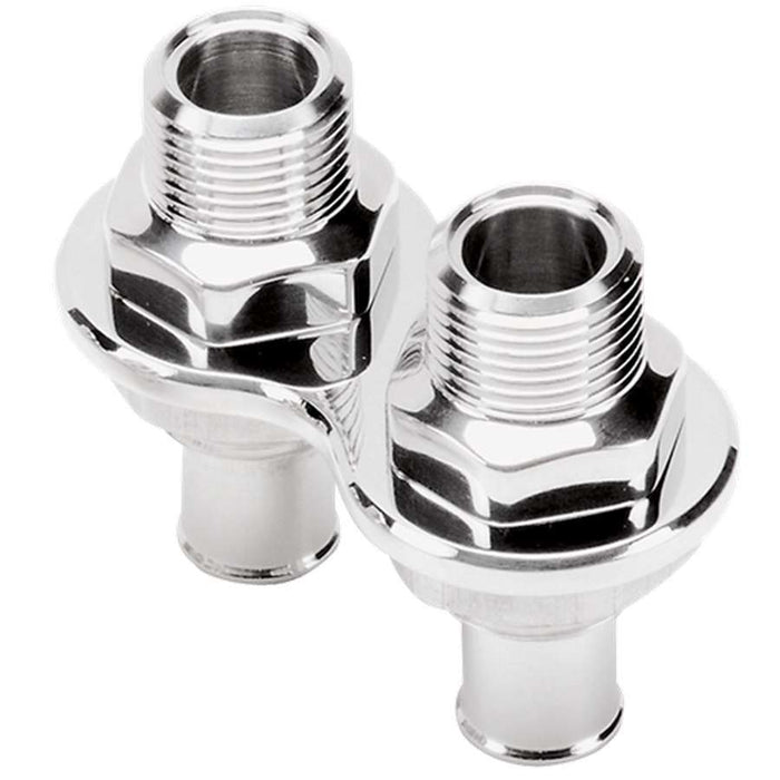 BILLET SPECIALTIES 66825 Heater Bulkhead Push-On 2 Port