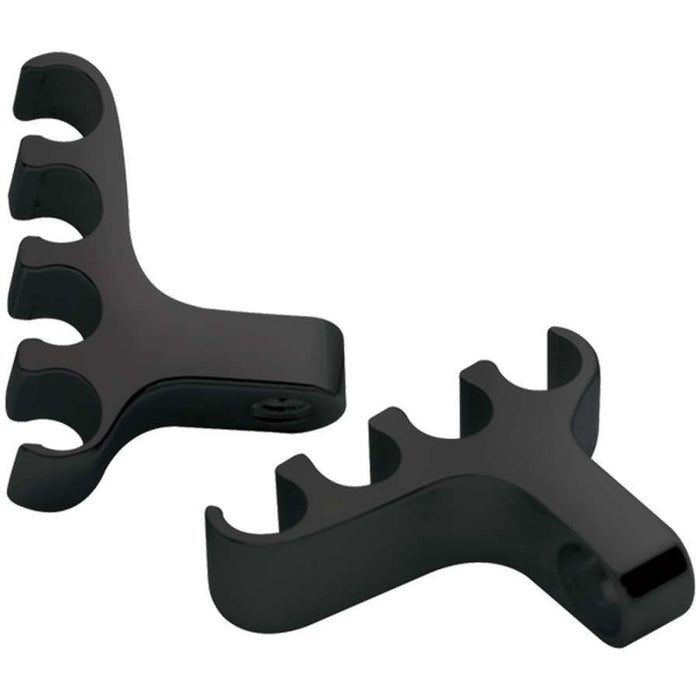 BILLET SPECIALTIES 69784 4 Wire Separator Valve Cover Mount Black Pair