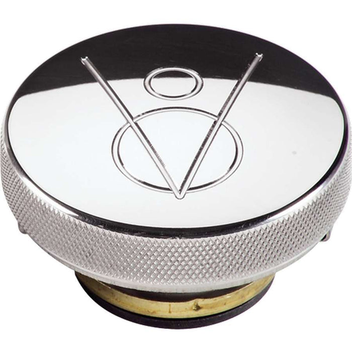 BILLET SPECIALTIES 75420 Polished Radiator Cap V8 Logo 16lb.