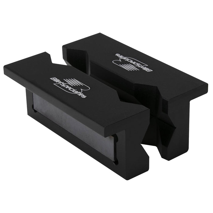 BILLET SPECIALTIES 77906 Vise Jaw Inserts Billet Aluminum Black