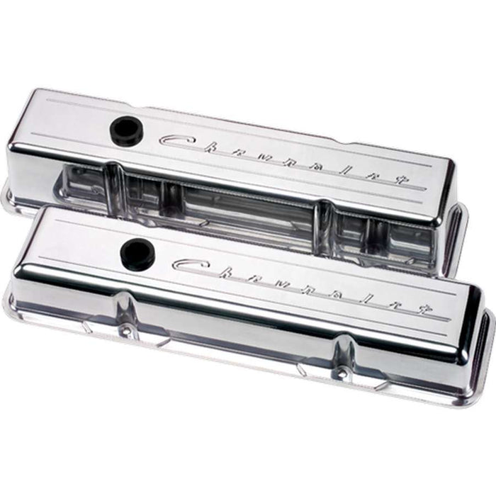 BILLET SPECIALTIES 95123 SBC Script Short Valve Cover