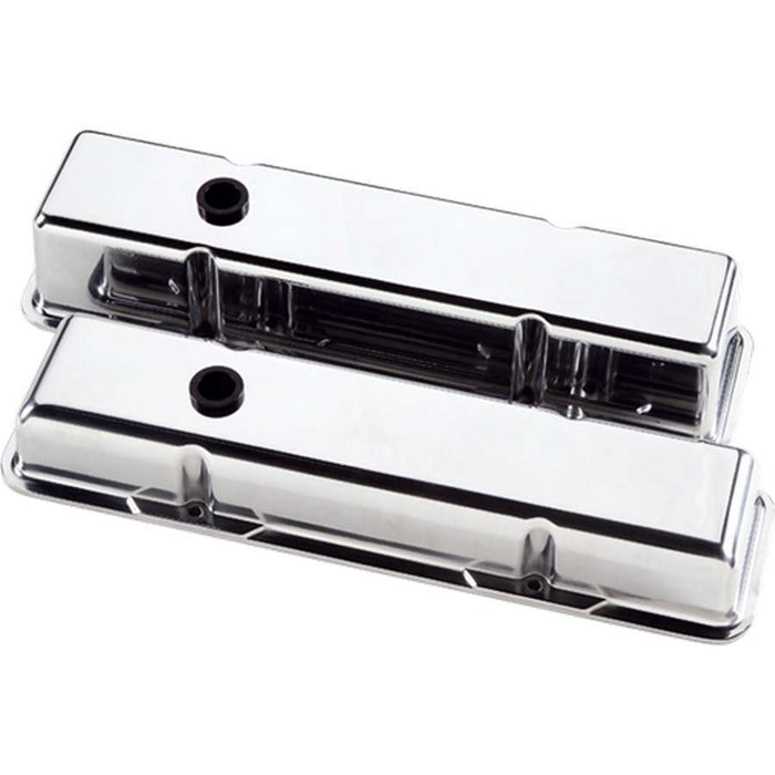 BILLET SPECIALTIES 95229 Valve Covers SBC Plain Polished Tall