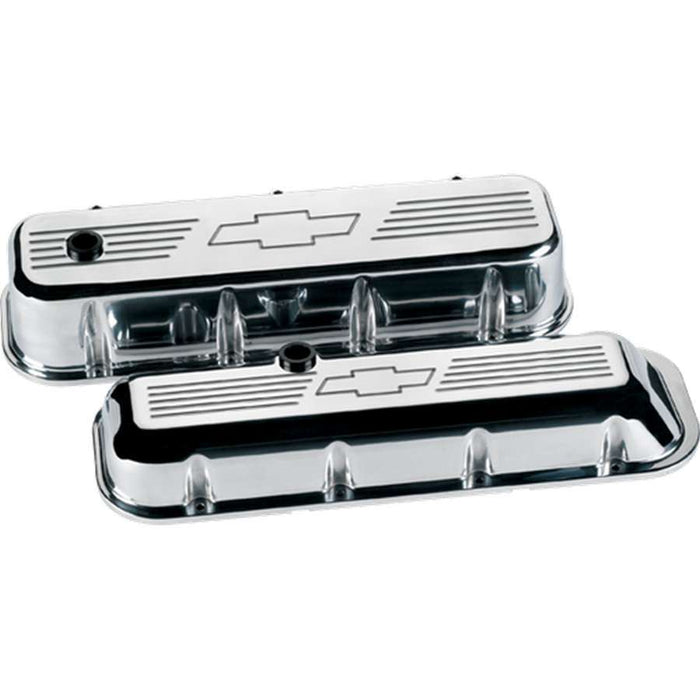 BILLET SPECIALTIES 96021 BBC Valve Covers Bowtie Logo Short