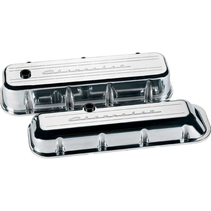 BILLET SPECIALTIES 96123 BBC Valve Covers Chevy Logo Tall