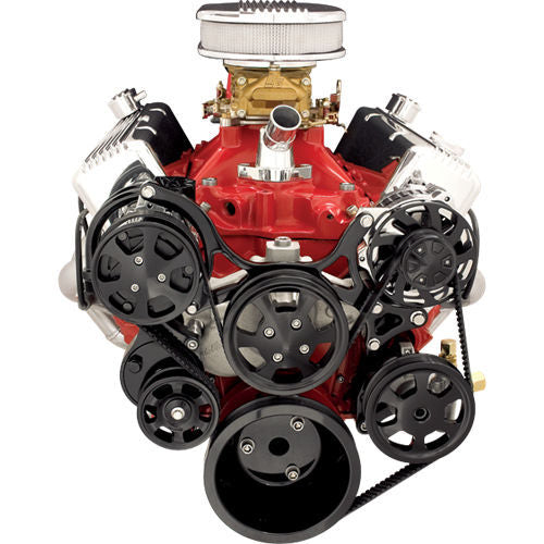 BILLET SPECIALTIES BLK13220 SBC Tru Track Pulley System Black