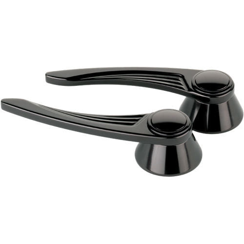 BILLET SPECIALTIES BLK45525 Black Door Handles Ball Milled GM/Ford 49-Up