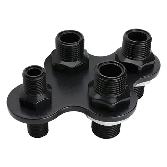 BILLET SPECIALTIES BLK66920 A/C & Heat Bulkhead 4-Port Black