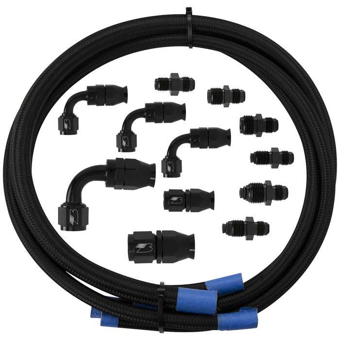 BILLET SPECIALTIES BLK77900 Hose Kit Power Steering w/Remote Reservoir