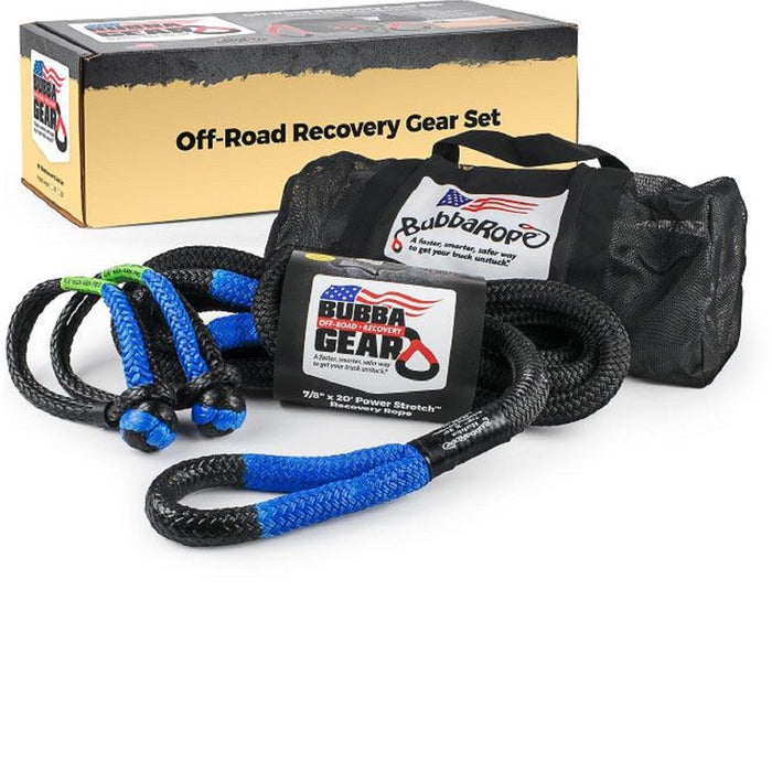 BUBBA GEAR 176860BLG Truck Recovery Gear Set 7/8in x 20ft Black/Blue