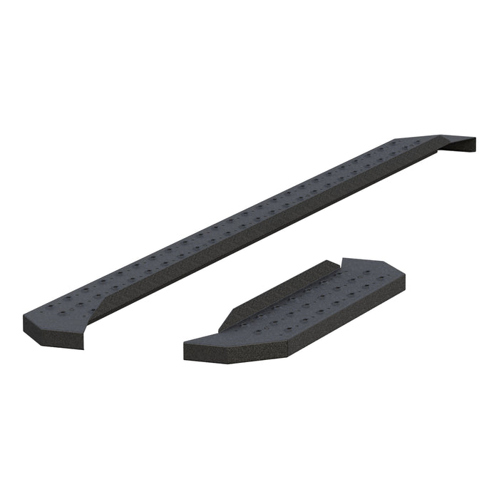 ARIES C3696 RidgeStep 6-1/2" x 96", 36" Black Steel Running Boards (No Brackets) for Select Ford E-350