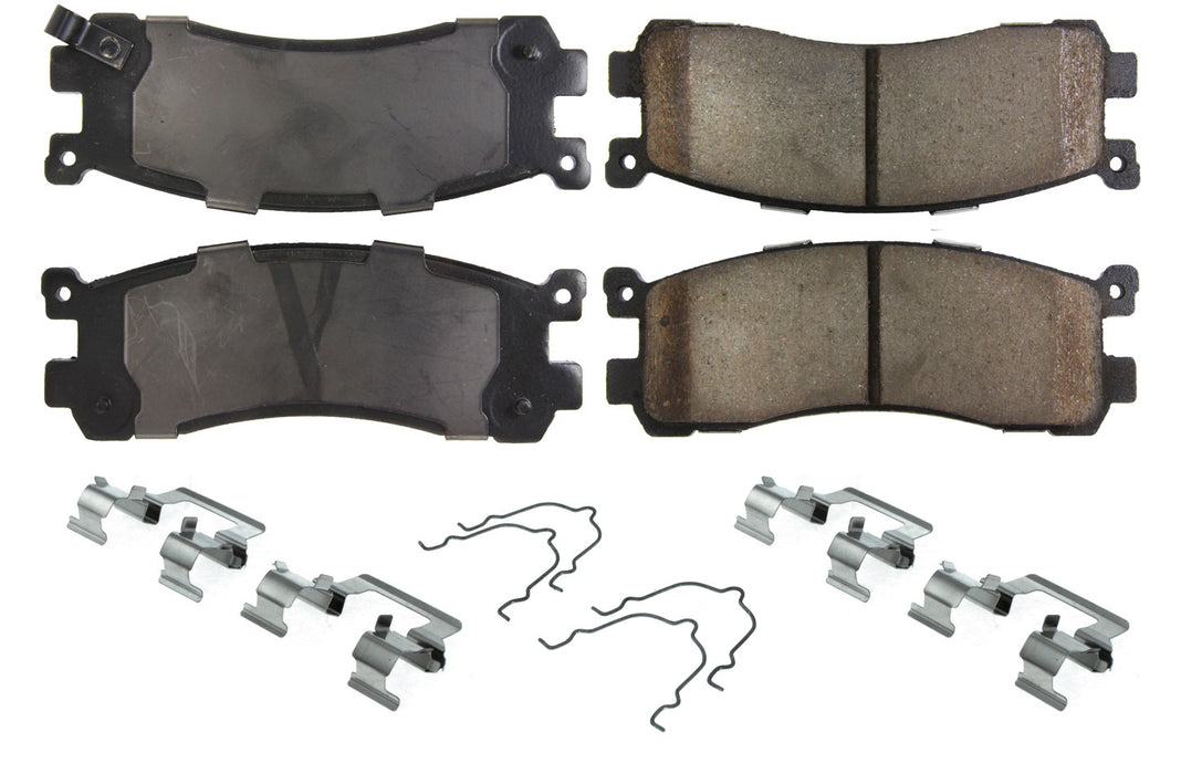 CENTRIC BRAKE PARTS 105.05530 Posi-Quiet Ceramic Brake Pads with Shims and Har