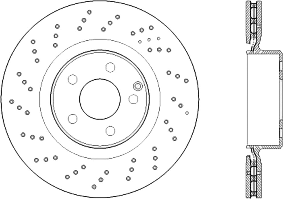 CENTRIC BRAKE PARTS 128.35120 Premium OE Design Drille d Brake Rotor