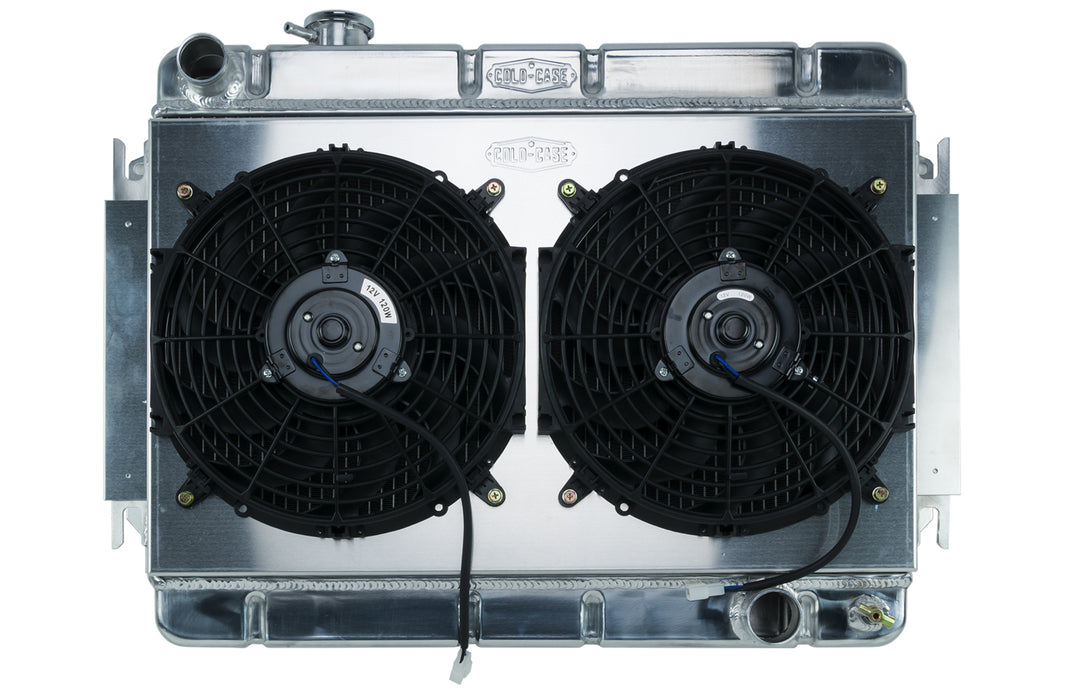 COLD CASE RADIATORS CHE542AK 66-67 Chevelle Radiator & Dual 12in Fan Kit AT