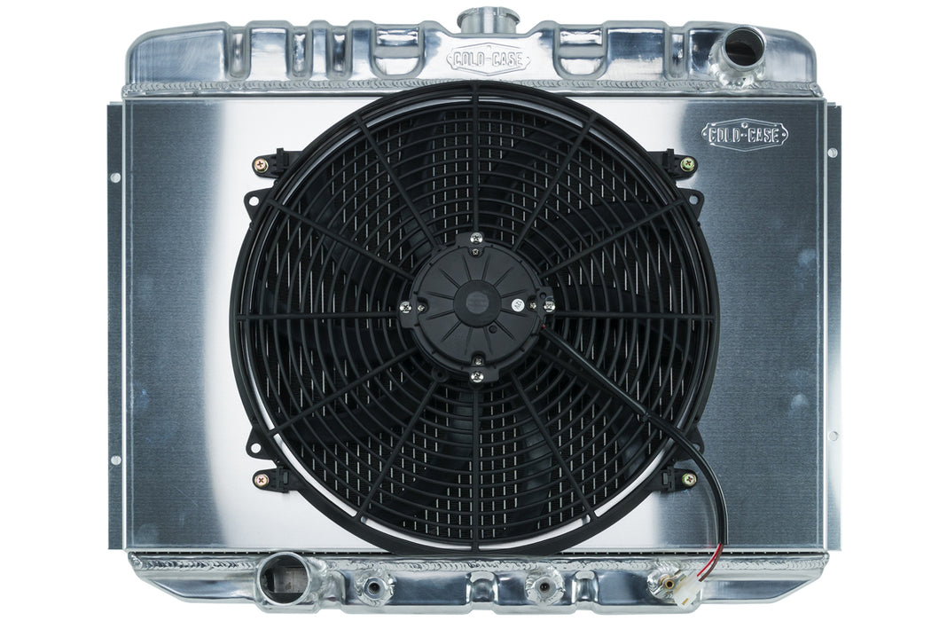 COLD CASE RADIATORS FOM588AK 67-70 Mustang BB 24in Ra diator & 16 Fan Kit AT