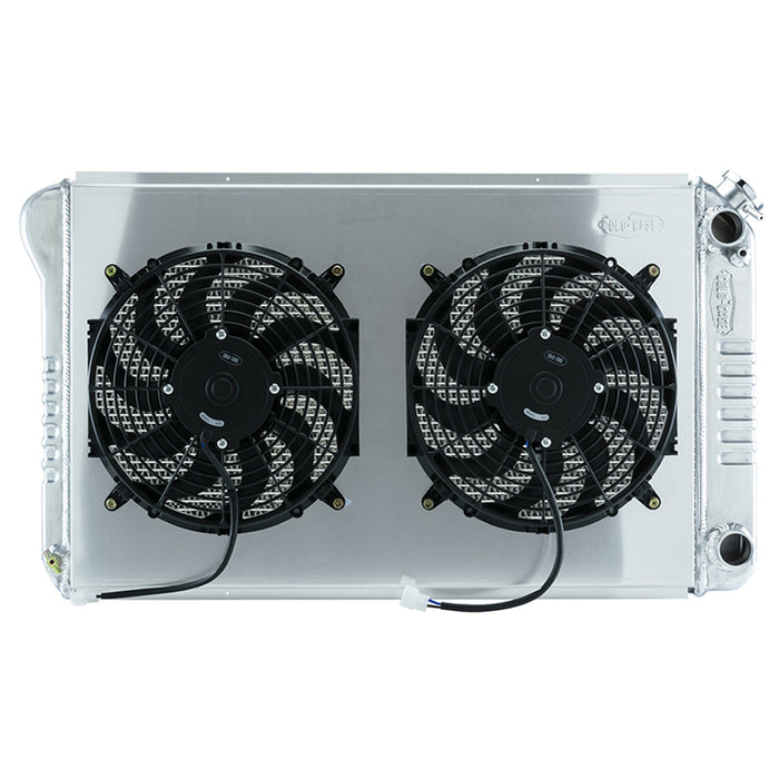COLD CASE RADIATORS GMA546AK 68-72 A-Body LS Swap Rad iator &Dual 12in Fan