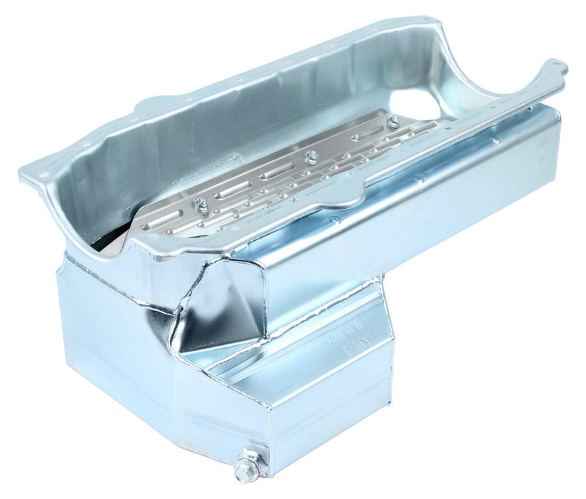 CHAMP PANS CP80KO SBC C/T Oil Pan w/Wndg Tray & Kick Out