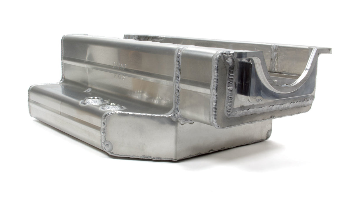 CHAMP PANS PRO1102KO SBC Alm Oil Pan 9.5qts 7in Deep w/Kickout