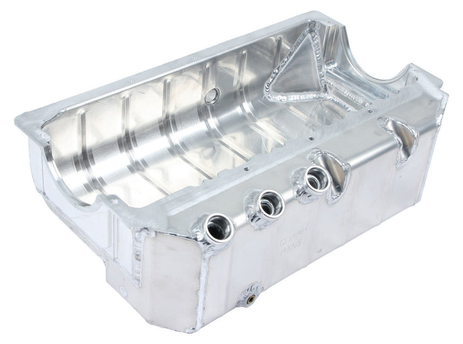 CHAMP PANS PRO181R3 SBC Dry Sump Oil Pan w/ Dart Block #12AN ORB