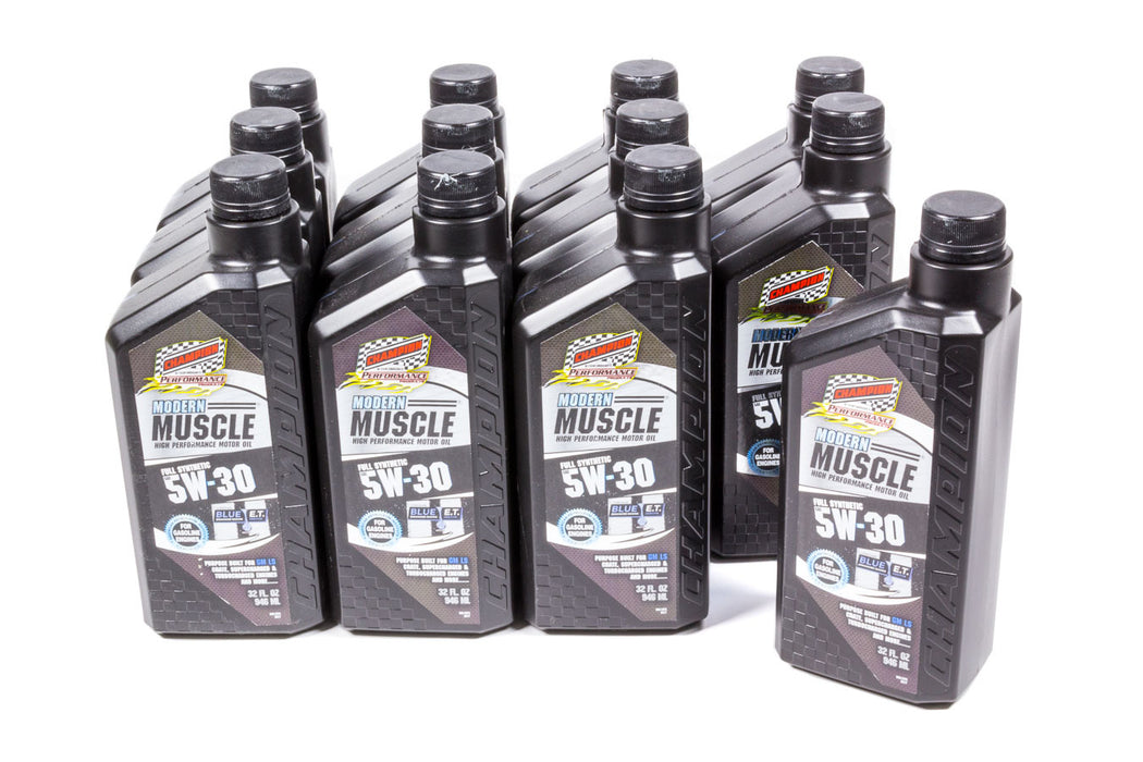 CHAMPION BRAND 4401H-12 Modern Muscle 5w30 Oil Case 12x1Qt Full Syn.