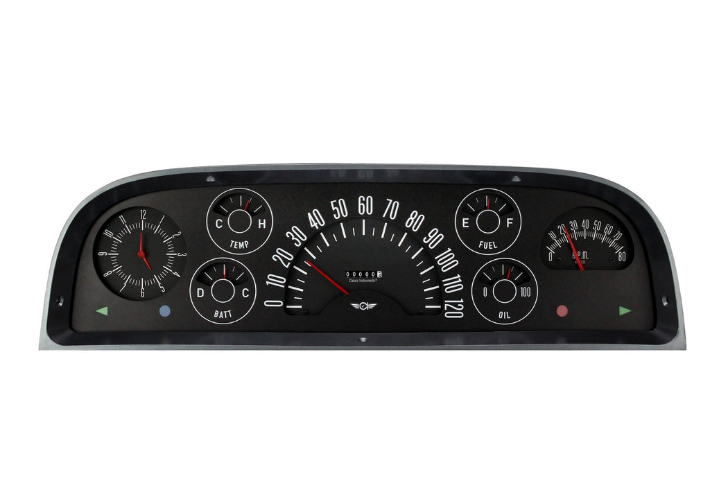 CLASSIC INSTRUMENTS CT60B 60-63 Chevy Truck Gauge Set Black