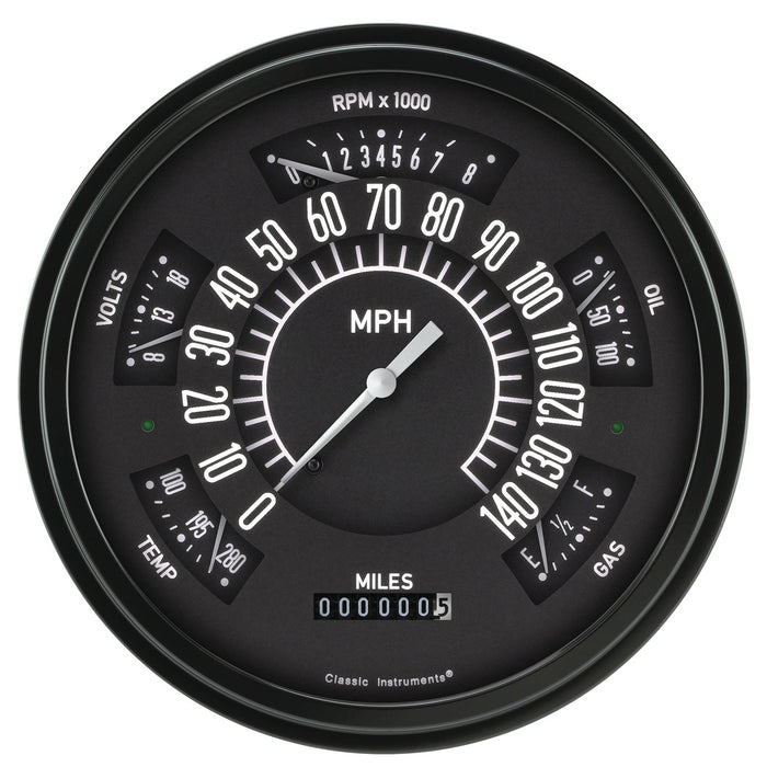 CLASSIC INSTRUMENTS FB66B 66-77 Ford Bronco Black