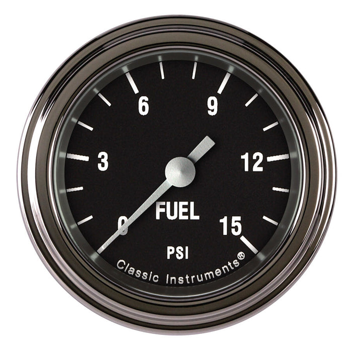 CLASSIC INSTRUMENTS HR145SLF Hot Rod Fuel Pressure 15 PSI 2-1/8 Full Sweep