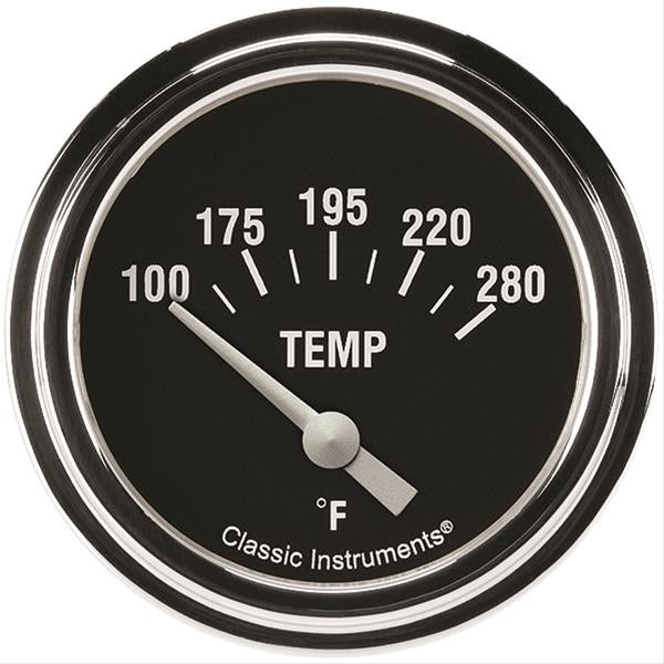CLASSIC INSTRUMENTS HR226SLF-12 Hot Rod Temperature Gaug e 2-5/8 Short Sweep