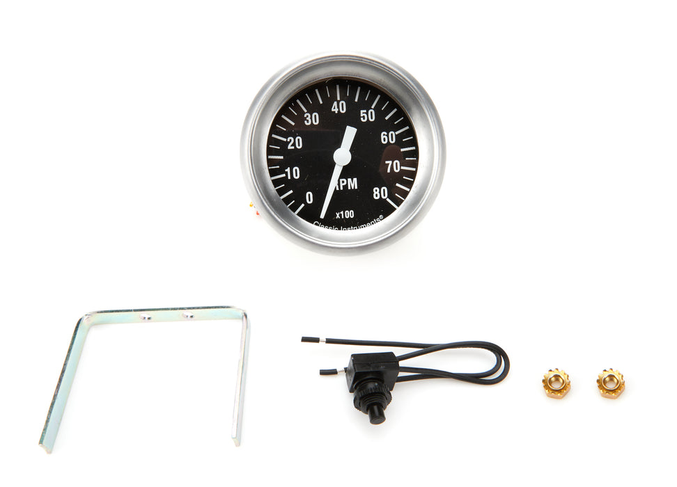 CLASSIC INSTRUMENTS HR383APF Hot Rod Tachometer 2-5/8 Full Sweep