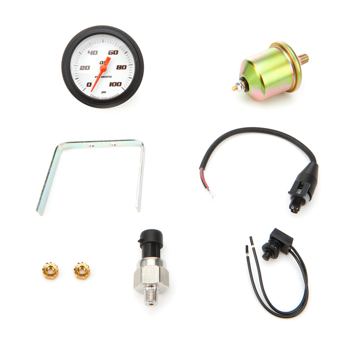 CLASSIC INSTRUMENTS VS381WBLF Velocity White Oil Press ure 2-5/8 Full Sweep