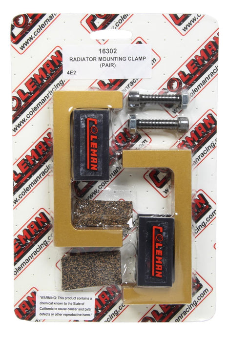 COLEMAN RACING PRODUCTS 16302 Radiator Mounting Clamp (Pair)