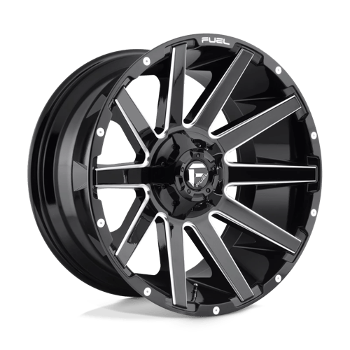 Fuel 1PC D61524205747 D615 24X12 5X5.0/5.5 GL-BLK-MIL -44MM - Truck Part Superstore