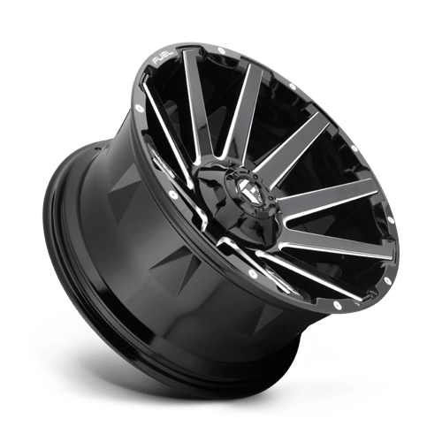 Fuel 1PC D61524205747 D615 24X12 5X5.0/5.5 GL-BLK-MIL -44MM - Truck Part Superstore