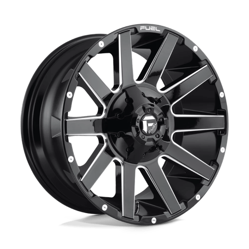 Fuel 1PC D61520901857 D615 20X9 8X180 GL-BLK-MIL 20MM - Truck Part Superstore