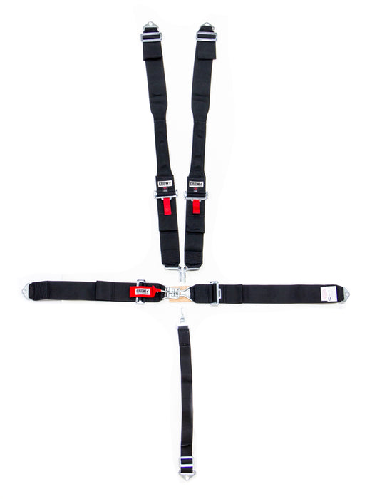 CROW SAFETY GEAR 11004-DB 5-Pt Harness Small Latch Blk Hans Bolt In Pull Do