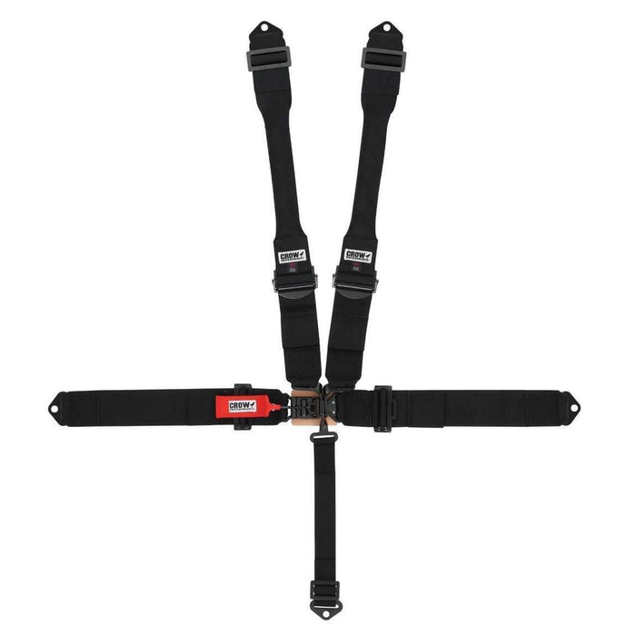 CROW SAFETY GEAR 11004PRB 5-Way L&L 52in Lap Belt DB Harness W/Alum adjus