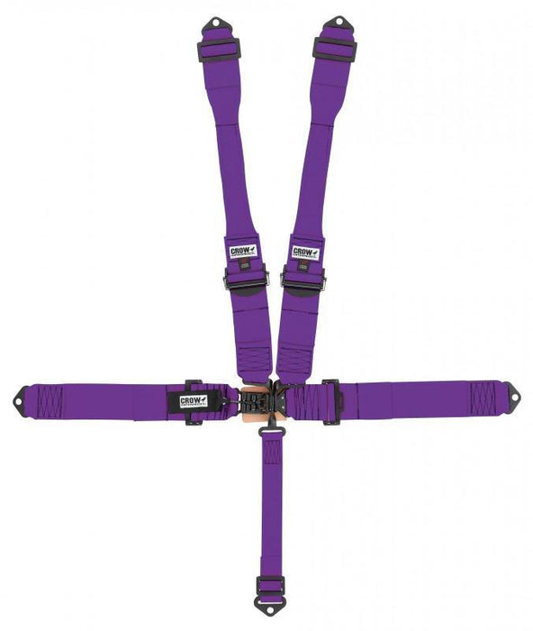 CROW SAFETY GEAR 11005PRB 5-Way L&L 52in Lap Belt- Indiv DB Harness B/I  Bl
